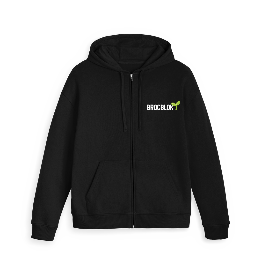 Black Zip hoody Front