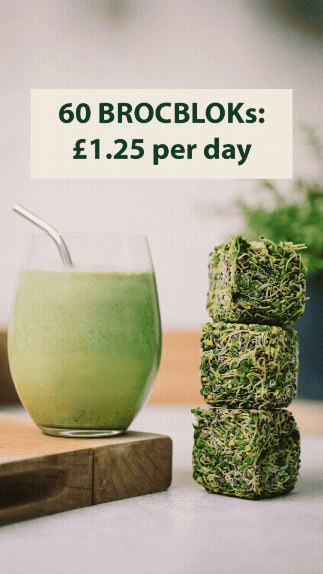 BROCBLOK: 100% Broccoli Sprouts frozen for freshness